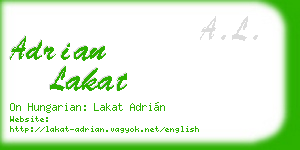 adrian lakat business card
